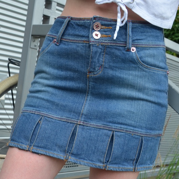 Y2K Jou Jou Denim Skirt - Picture 1 of 4